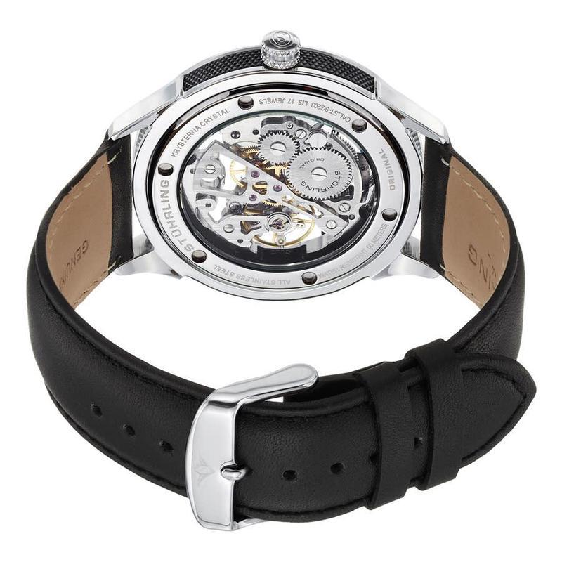 时尚流行 男士 legacy 皮革黑色口镂空表盘45毫米机械手表 全球购