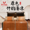 苏宁宜品 品质碳化可折叠双面竹席1.5米/1.8米家用印花凉席-B
