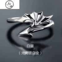 925纯银天使恶魔戒指日韩版简约霸气潮男指环个生情侣对戒女 JiMi