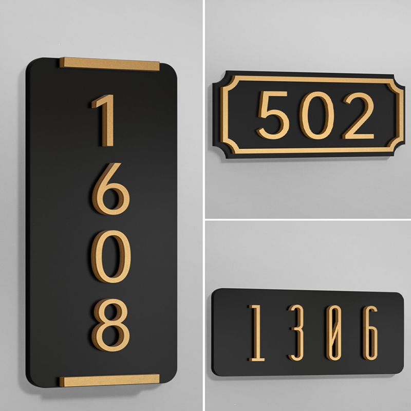 理线家亚克力门牌号码牌家用创意个性定制房间号房号数字贴订制酒店