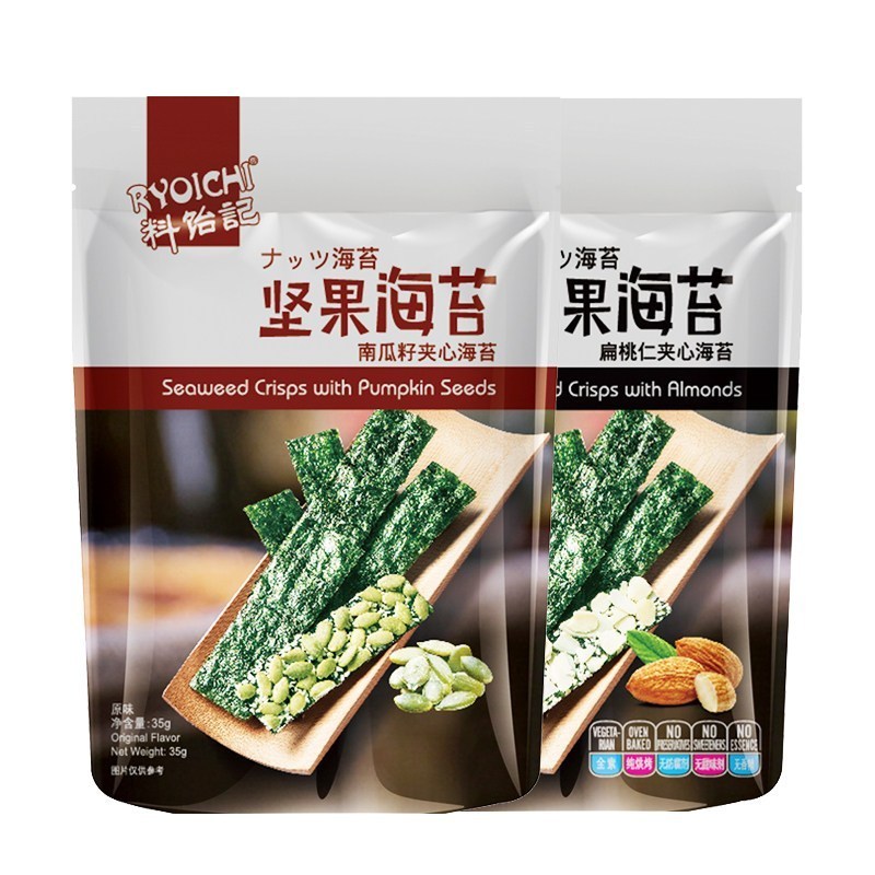 ZHMD料饴记 扁桃仁海苔脆原味500g(约40包)