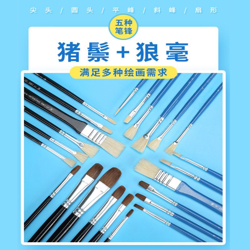 水粉颜料套装画画成人儿童用美术专业罐装绘颜料初学者工 升级版21件套配19寸工具箱(黑杆) 36色套装(100ml/瓶)