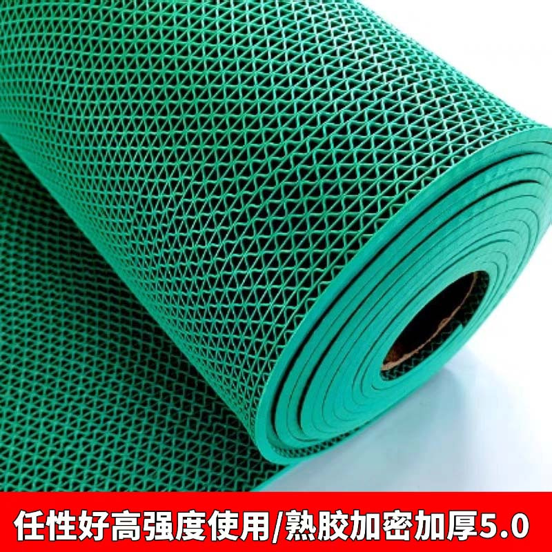 迪茵 镂空地垫PVC门垫 5mm特厚绿1.2米宽1米长
