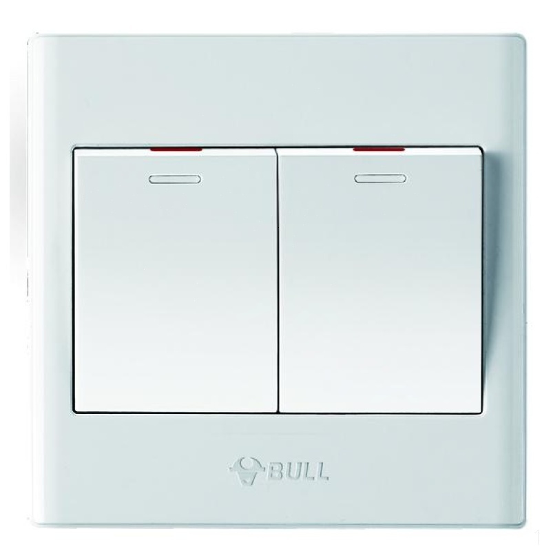公牛 BULL G06K211C G06二位单控带荧光面板开关 G06K211C(包装数量 1个)..