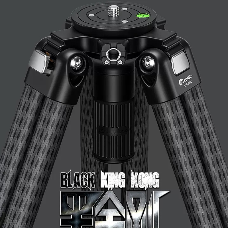 leofoto/徕图黑金刚系列LVC-193+BV-10套装单反摄像机微单摄像摄影视频液压阻尼云台高端影像三脚架