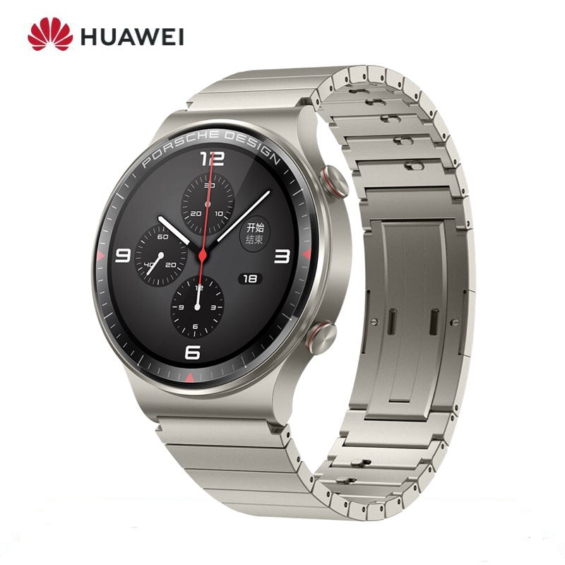 华为HUAWEI WATCH GT 2 保时捷设计款 钛金灰(46mm)华为智能手表 全钛金属设计 蓝宝石表面 陶瓷背壳 蓝牙通话 专业户外运动 钛金灰 WatchGT2保时捷设计