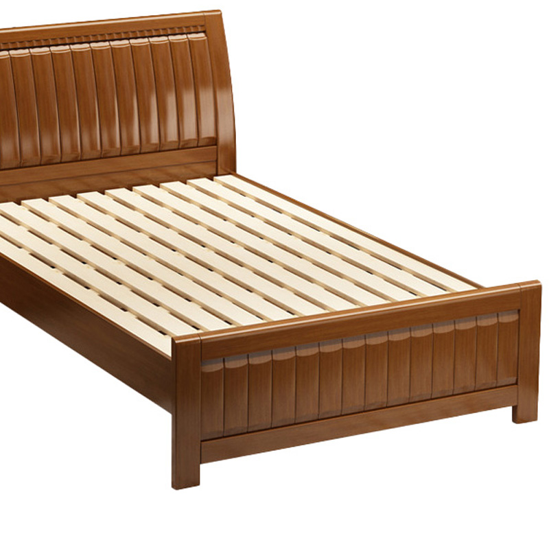 筑亮 实木床 1.2m胡桃色 张高清大图
