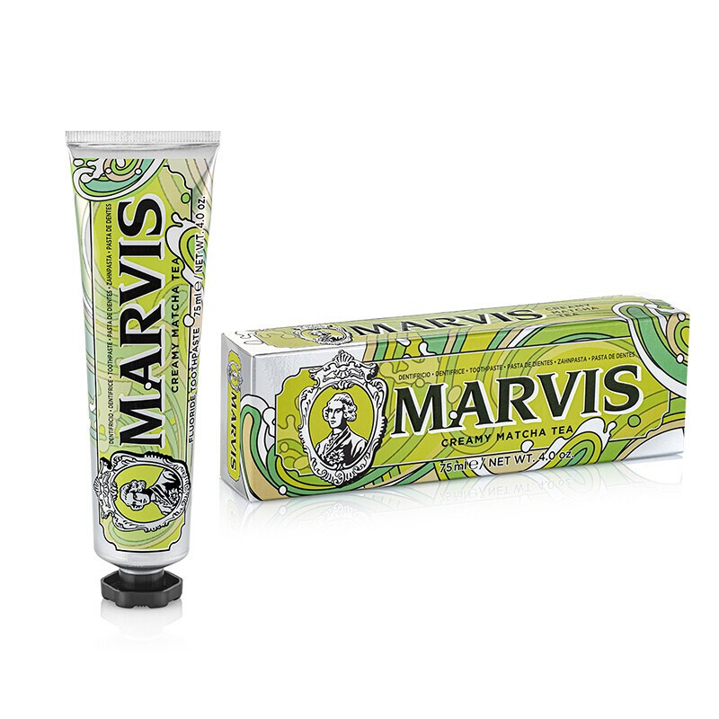 [临期 至25年2月]marvis玛尔仕牙膏意大利牙膏全新特调茶系列亮白牙膏薄荷牙膏75ml/支 奶盖抹茶