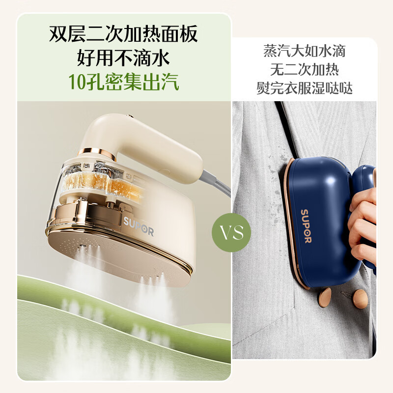 苏泊尔(SUPOR)挂烫机微增压大蒸汽家用手持熨烫机电熨斗大功率旅游出差便携式除菌熨斗EGH-915A高清大图