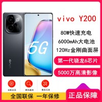 vivo Y200 皓夜 8GB+256GB 骁龙6 5G芯 6000mAh电池 5000万高清影像 80W闪充 5G 手机