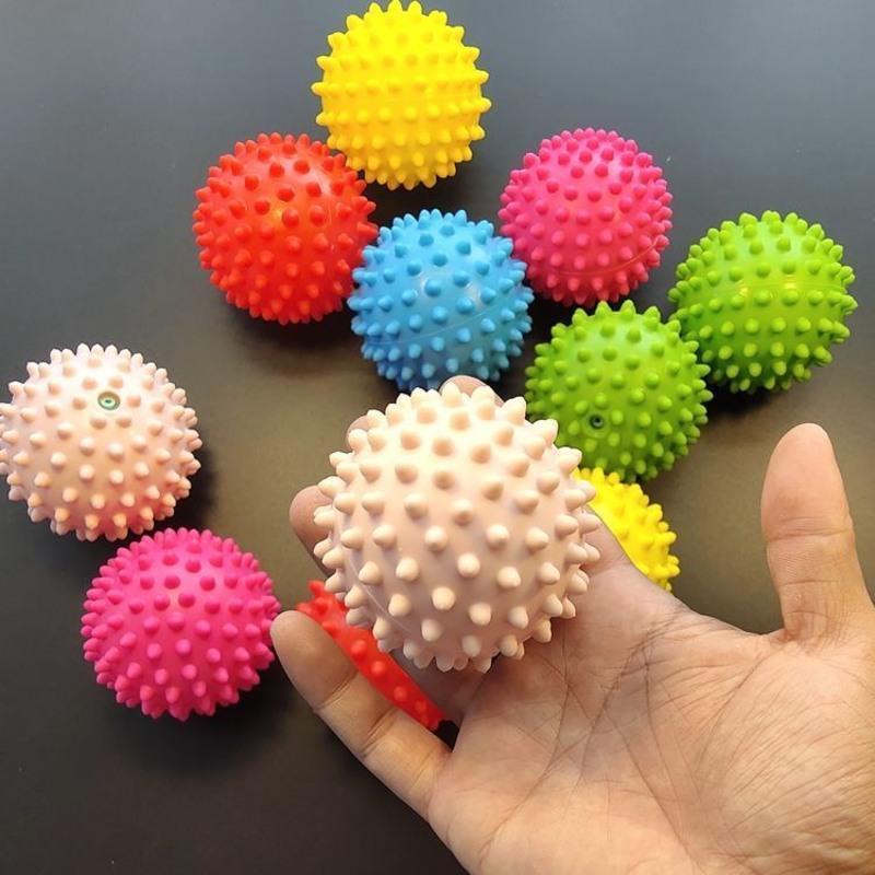 按摩球3寸刺球触感凹凸手抓球婴儿玩具充气新生儿迷你训练36个月组合