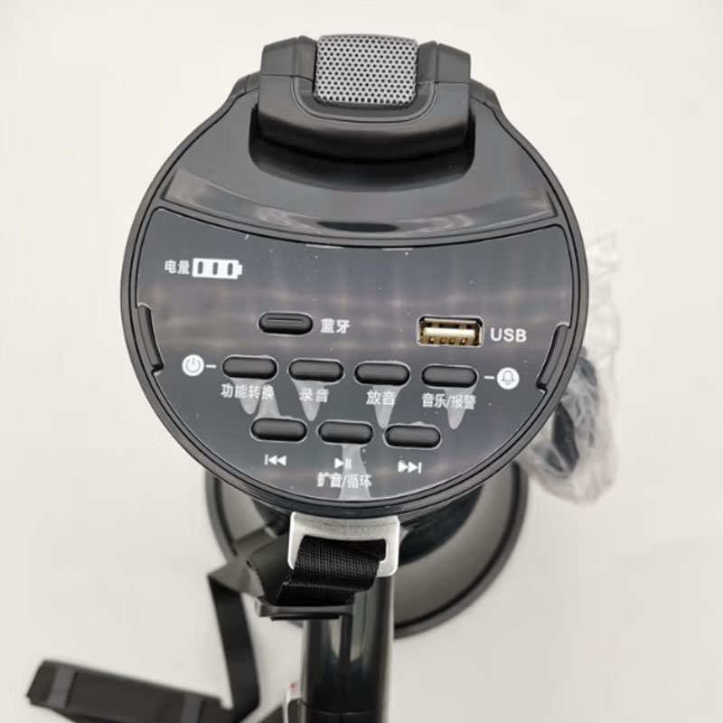 双河大功率手持录音喊话器可充电扩音器森林防火喇叭 SH-106U 黑色 标配高清大图