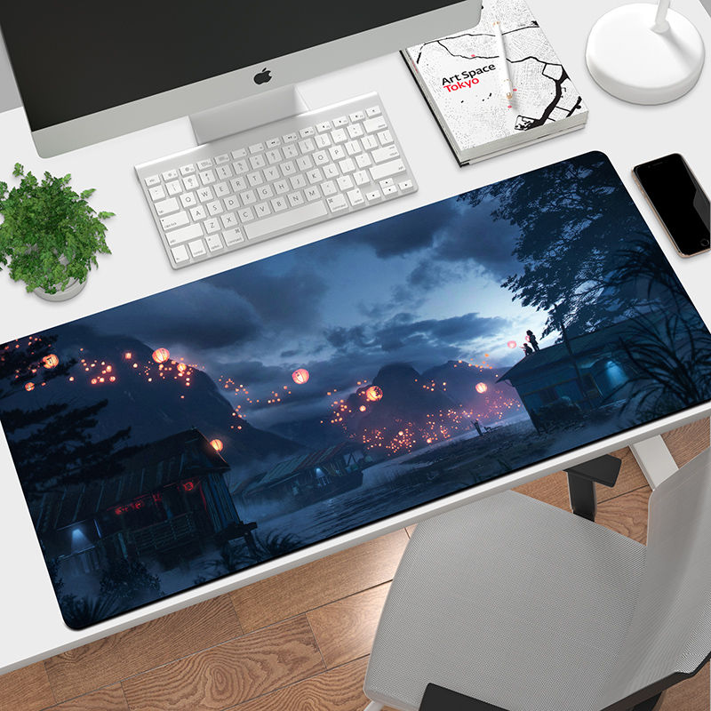 垫超大号办公电脑键盘书桌垫加厚锁边垫子防滑可水洗900mm*400mm*3mm