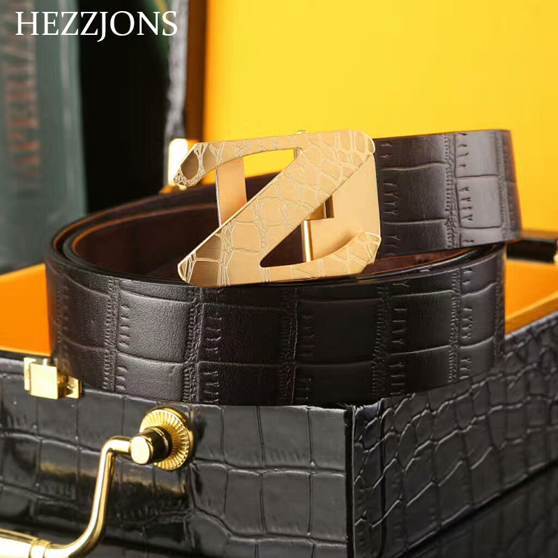 赫泽琼斯hezzjons男士皮带自动扣腰带青年时尚百搭休闲裤腰带z字扣