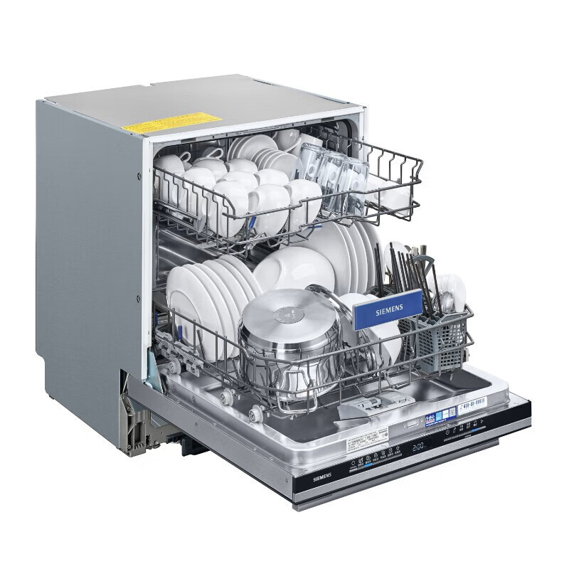 西门子(SIEMENS)超感舱12套洗碗环流烘干96H长效储存SE43HB00KC 12套洗碗机 黑色面板高清大图
