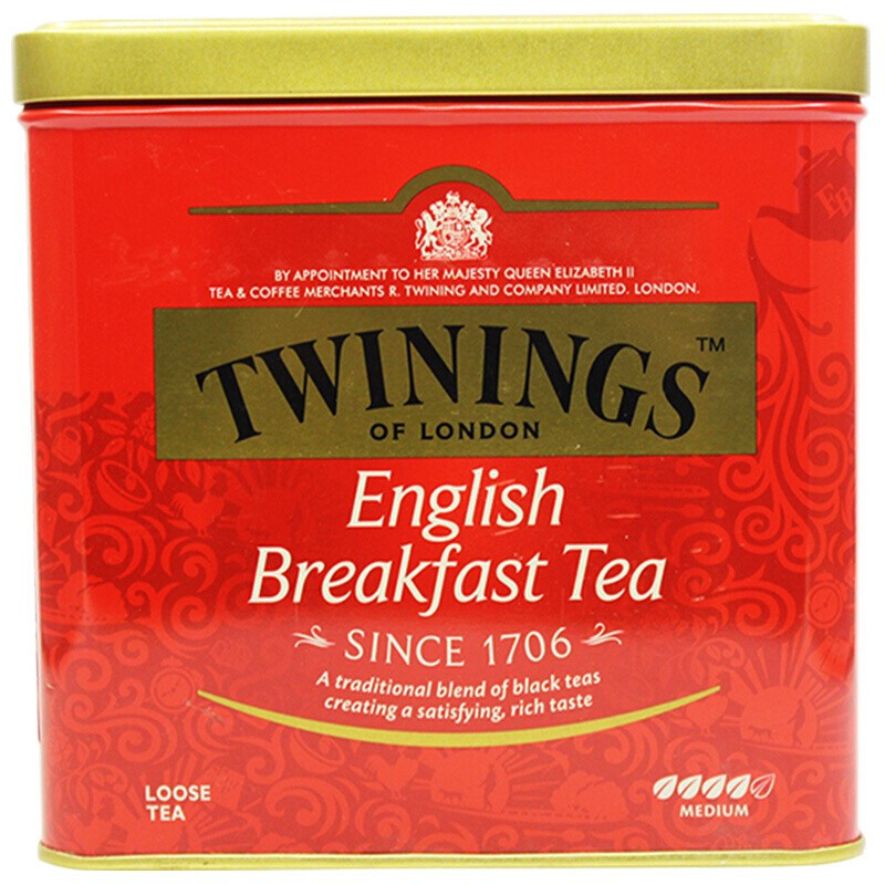 英国川宁(TWININGS) 英国早餐红茶听装500g 波兰进口茶叶散茶