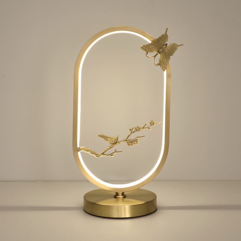 新中式全铜台灯中国风禅意客厅台灯卧室床头灯设计师个性创意led灯具