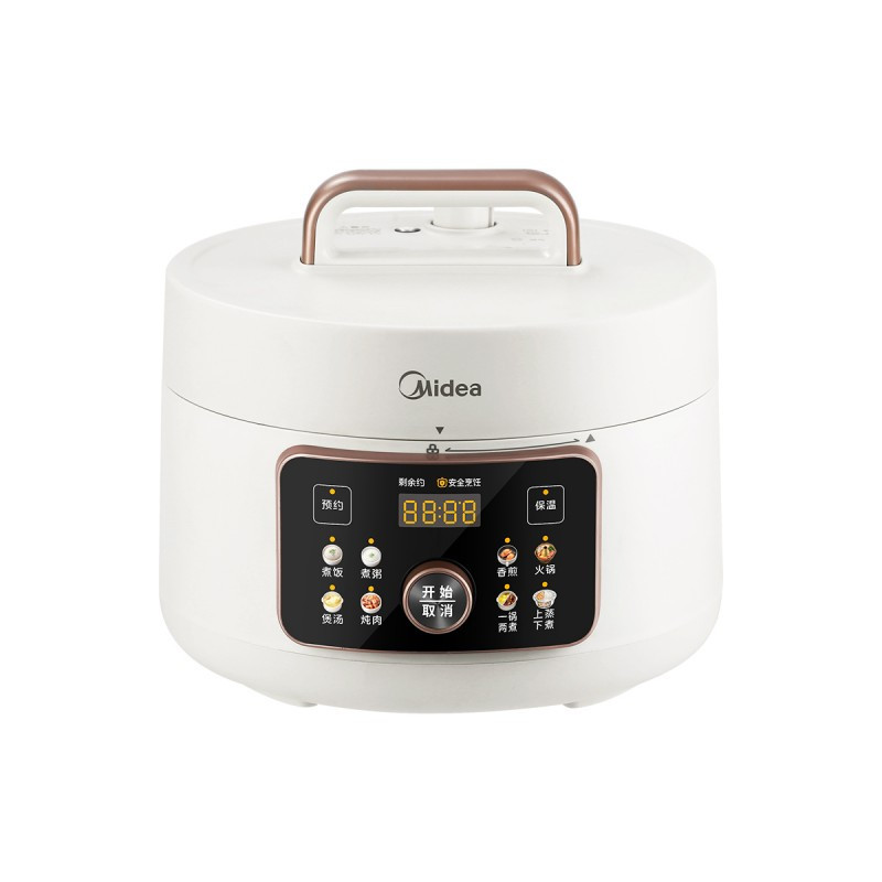 美的(Midea)电压力锅MY-4KK05电高压锅压力锅4升容量家用智能压力煲双胆煮饭炖菜锅
