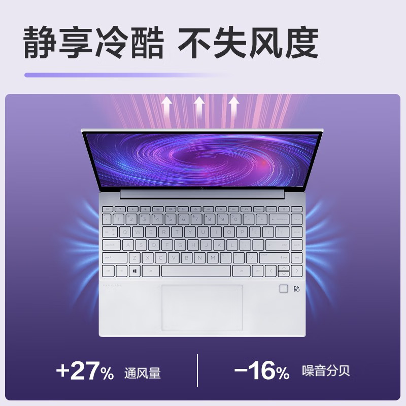 [2023新品]惠普HP 星Book Pro笔记本电脑轻薄便携学生办公本Air13.3寸/R5-7535U/16G/1TB/100%满色域/2.5K屏/银[13-be2070AU]高清大图