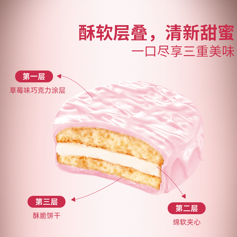 盼盼梅尼耶巧克力味·派代餐面包夹心糕甜点休闲零食巧克力蛋糕派送礼礼盒装高清大图