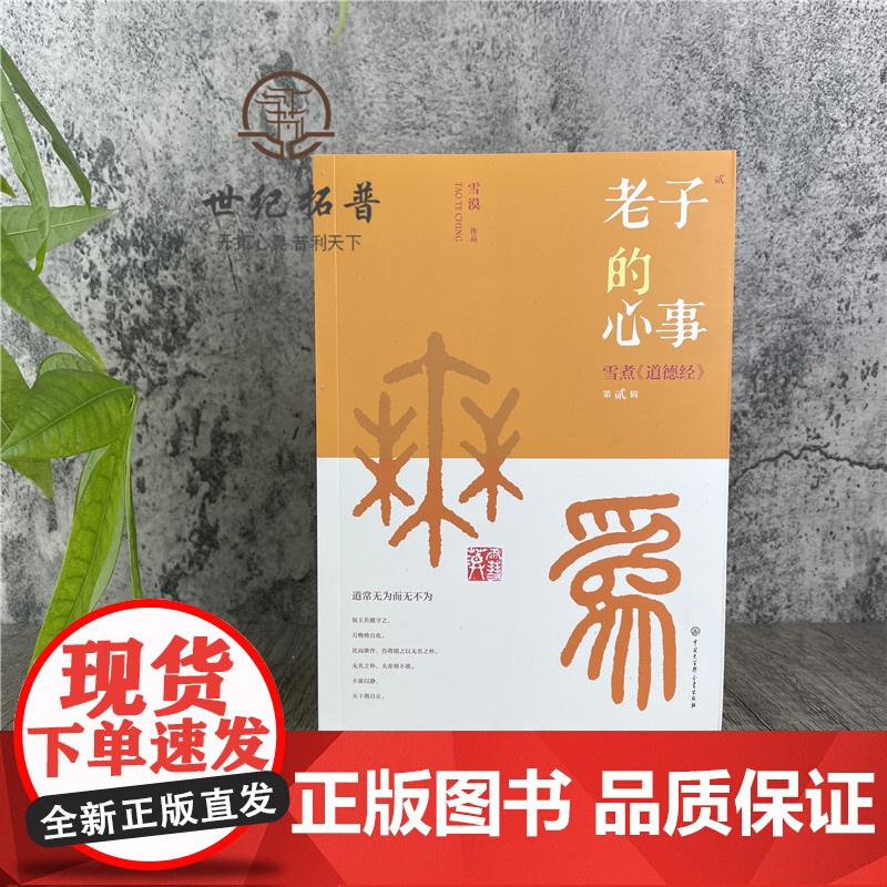 正版 老子的心事 雪煮《道德经》第二辑 雪漠 作品 中国古代哲学书 道家 宗教哲学 中国哲学 中国大百科全书出版高清大图