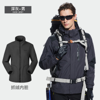 德国波梵森户外冲锋衣男女三合一两件套加绒内胆登山服秋冬新潮牌