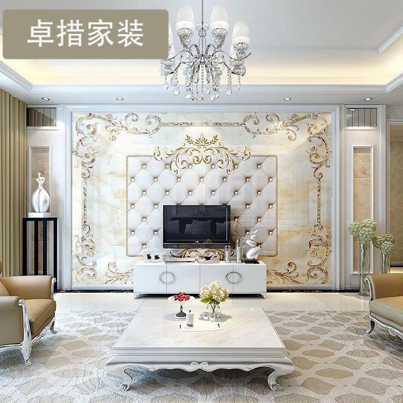 瓷砖背景墙 电视客厅沙背景墙现代欧式大理石砖影视墙 欧式皮纹壹德壹