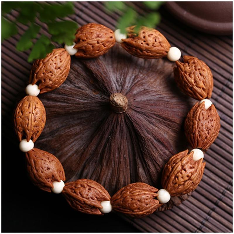 尼泊尔佛手莲花金刚菩提子佛手转运招财手串佛珠手链念珠送女朋友七夕