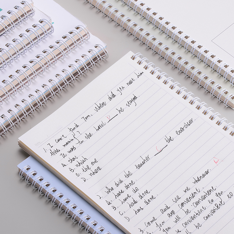 得力deli记事本螺旋本笔记本子a5线圈笔记本子B5文艺精致小巧记事本高中生简约黄色纸张顺色横线内页北欧唯美加厚学生