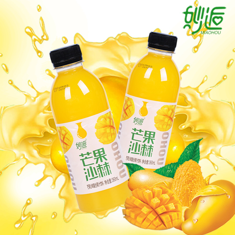 妙逅 复合果汁饮料芒果味 (塑包) 360ml*12瓶 件高清大图