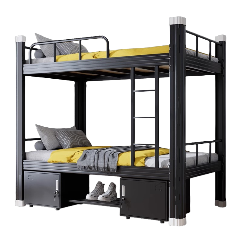 芙首泰钢制双层床含床下柜床垫2000*1200*1800mm张高清大图