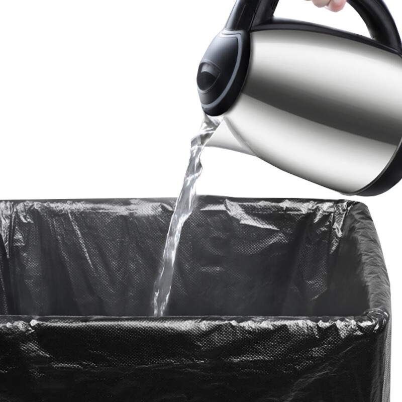 及至 Z3013 90*100cm玉米淀粉基生物降解平口垃圾袋 黑色加厚4丝 10只装 垃圾袋 (计价单位:包) 黑色高清大图