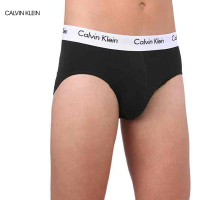 卡尔文·克莱恩(Calvin Klein) NU2661 CK男士舒适纯棉贴身低腰纯色透气三角内裤3条装
