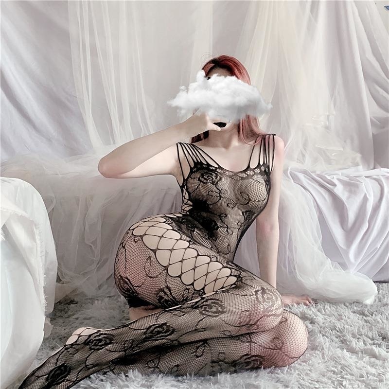 长夜漫漫情趣内衣女性感吊带诱惑开档连体网衣连裤袜026gq高清大图