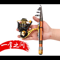 光威(GW)小猎豹迷你袖珍小矶竿超短小海竿套装钢笔竿钓鱼海杆抛竿套装 抖音