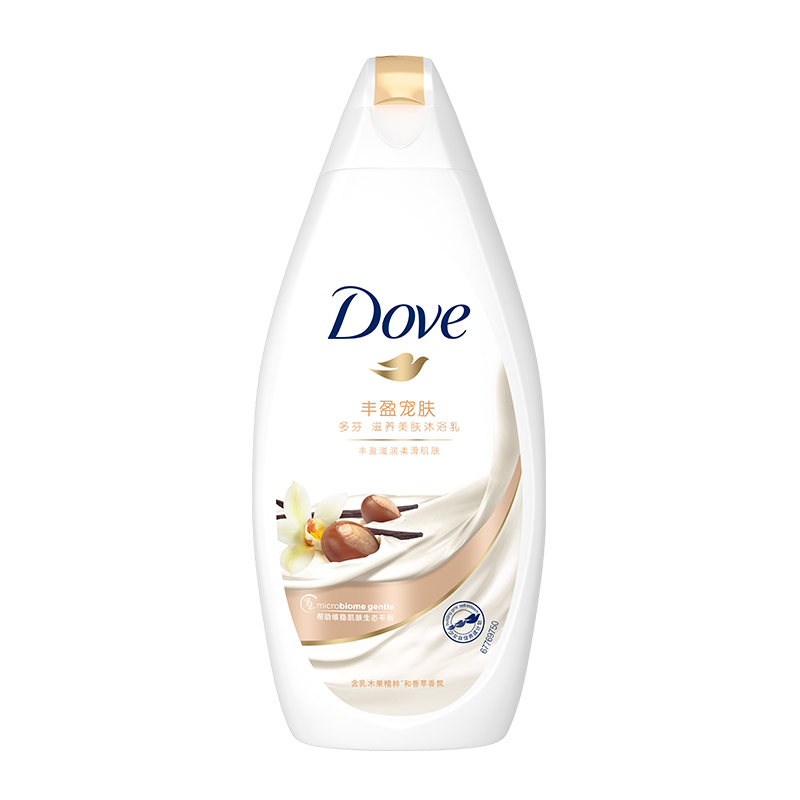 多芬(Dove)沐浴露 丰盈宠肤沐浴乳 乳木果和香草400g【联合利华】