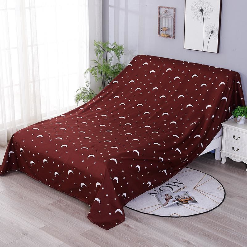 家具防尘布罩遮盖防灰尘沙发遮灰布床遮尘布大盖布挡灰布家用 星月咖色 4*2.4米(适用三人沙发、跑步机、电钢琴)图片