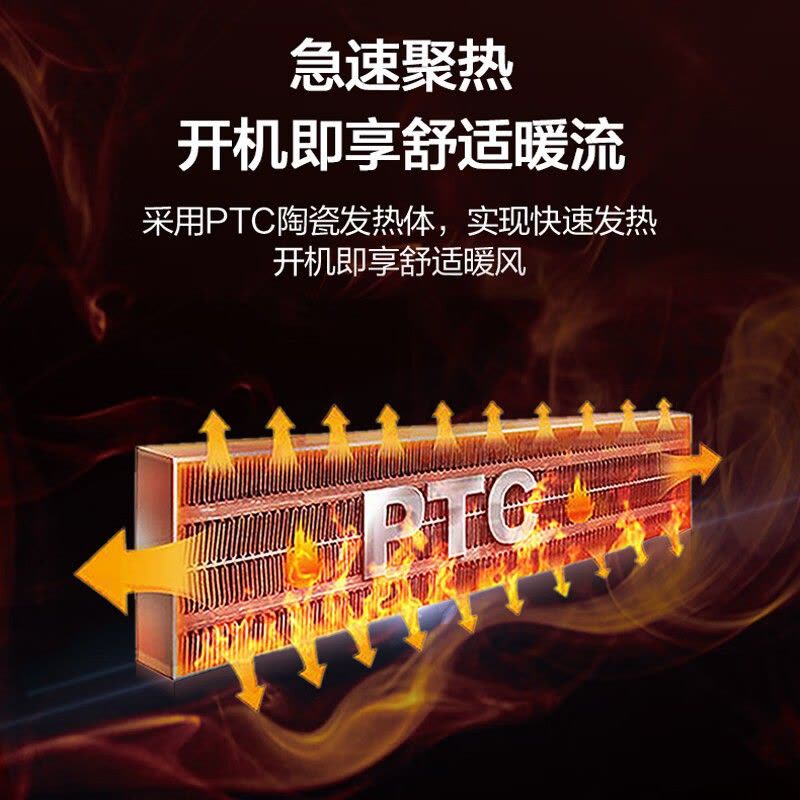 格力暖风机11-20㎡家用2档调温倾倒断电安全设计轻巧便携取暖神器图片