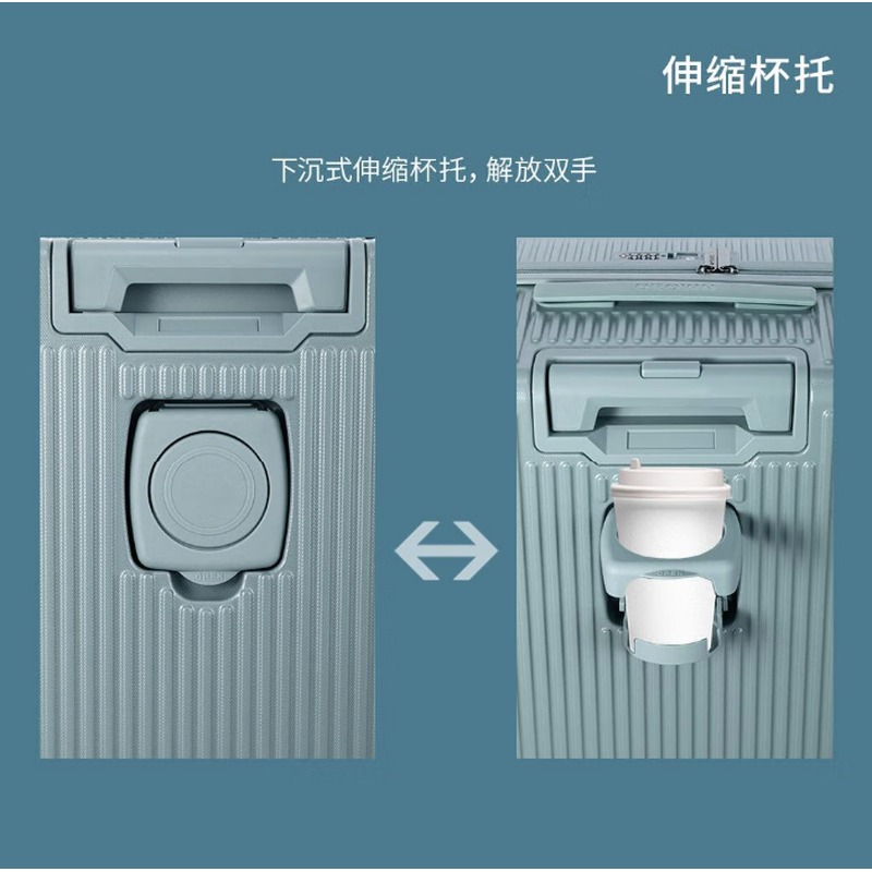 皇冠CROWN 拉杆箱 C-F2021H/25 海蓝高清大图