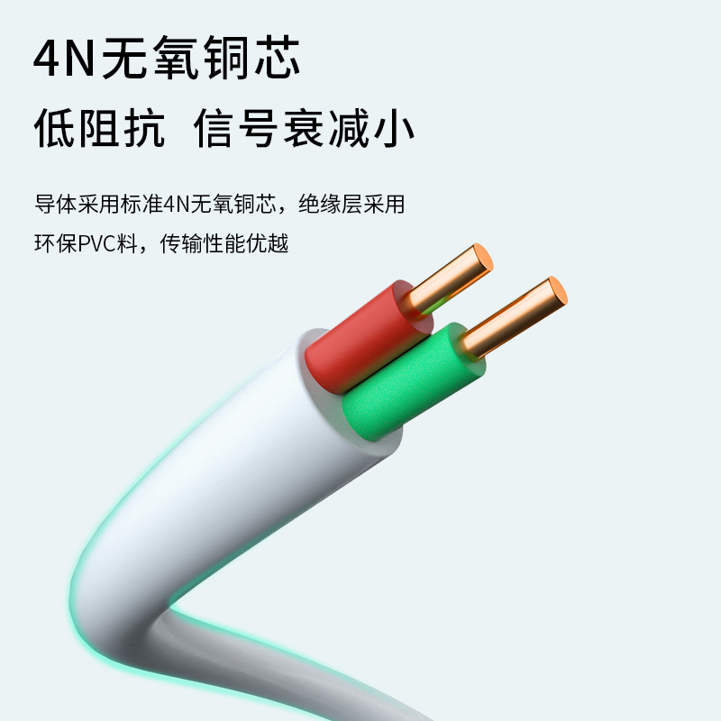 博扬(BOYANG)室内2芯电话线 3类一对无氧铜电缆 2*0.4 RJ11工程语音线缆200米/卷 白色