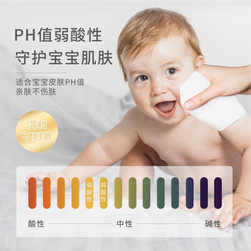 米奇喵天真贝比系列湿巾婴儿专用手口湿巾纸家用一次性纯水儿童清洁湿纸巾80抽薄款手口清洁湿巾[12*17cm] 3包装高清大图