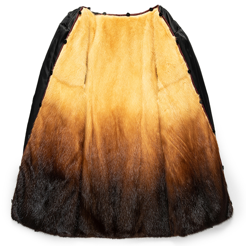 免费顺丰 正品海宁皮草派克服男士水貂内胆男派克服皮毛一体海宁貂皮大衣中长款大毛领整貂皮草外套冬装活里内胆可拆卸水貂绒内胆高清大图