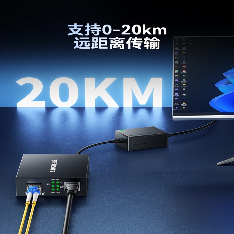 山泽 SFP光纤收发器千兆单模双纤GQLSM20 LC接口/20KM(单位:个)高清大图