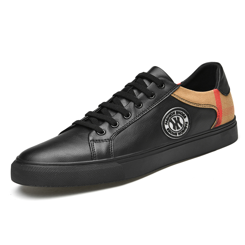 姿佳奥伦男鞋板鞋男士休闲鞋真皮小白鞋潮流百搭透气小白鞋男增高休闲