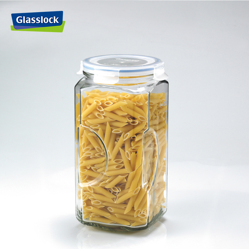 三光云彩(GLASSLOCK)IP593储物罐3000ml韩国进口厨房冰箱密封透明玻璃收纳盒密封泡菜坛子透明玻璃罐