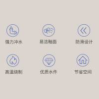 惠达卫浴蹲坑蹲便器水箱套装整套蹲厕厕所防臭蹲便器组合HD57