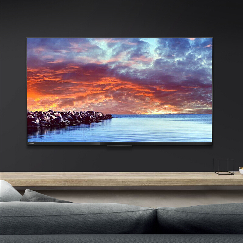 飞利浦(PHILIPS)65PUF8067/T3 65英寸 远场语音全面屏 护眼舒视蓝 杜比4K 3+32G运动防抖电视