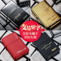 zippo打火机正品礼物黑冰古银蓝冰ZIPPO标志 芝宝黑裂漆zppo定制刻字 镜面/冰系列 花色多款多色 铜
