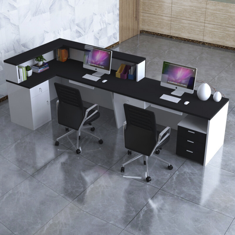 绵冠MIANGUAN前台接待台简约现代咨询迎宾收银台前台办公桌吧台办公室柜台-3高清大图