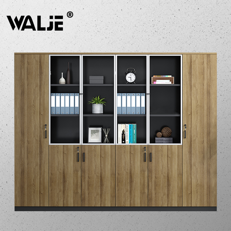 walje000140资料柜六门木质文件柜
